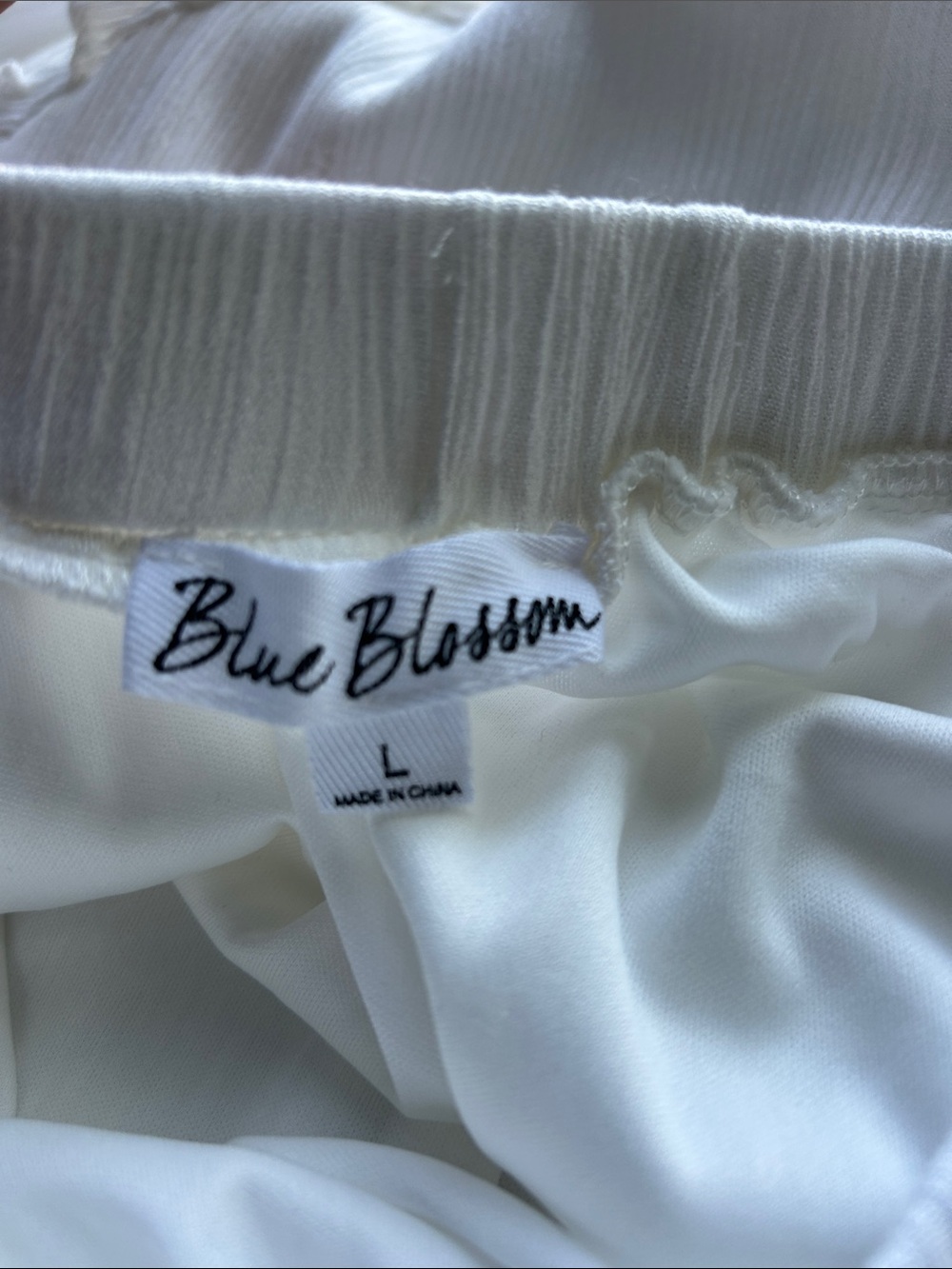 Asymmetrical White Ruffle Midi Skirt with Drawstring Waist - Picture 5 of 5
